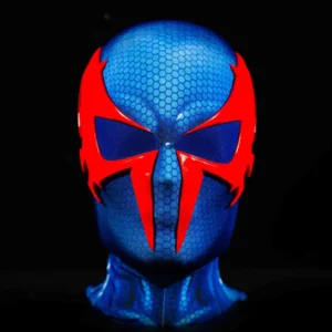 Blue Web Pattern Face Shell Mask
